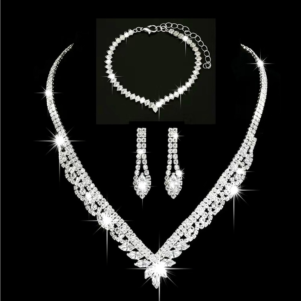 Crystal Bridal or Prom Jewelry Set